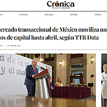El mercado transaccional de México moviliza un 84% menos de capital hasta abril, según TTR Data